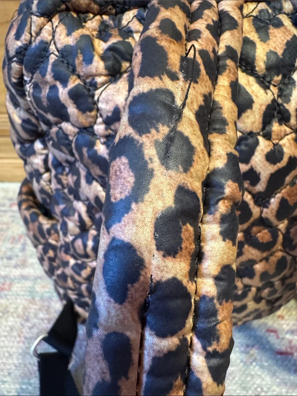 Brighton Leopard Print Quilted Backpack